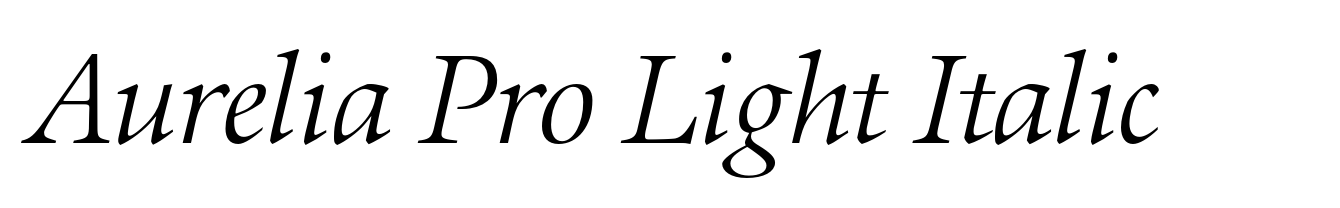 Aurelia Pro Light Italic